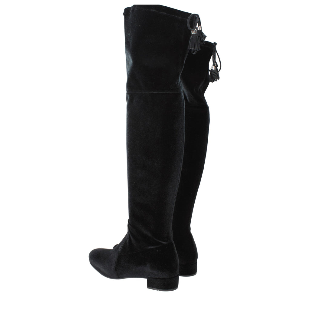 Prada Black Velvet Over The Knee Prada