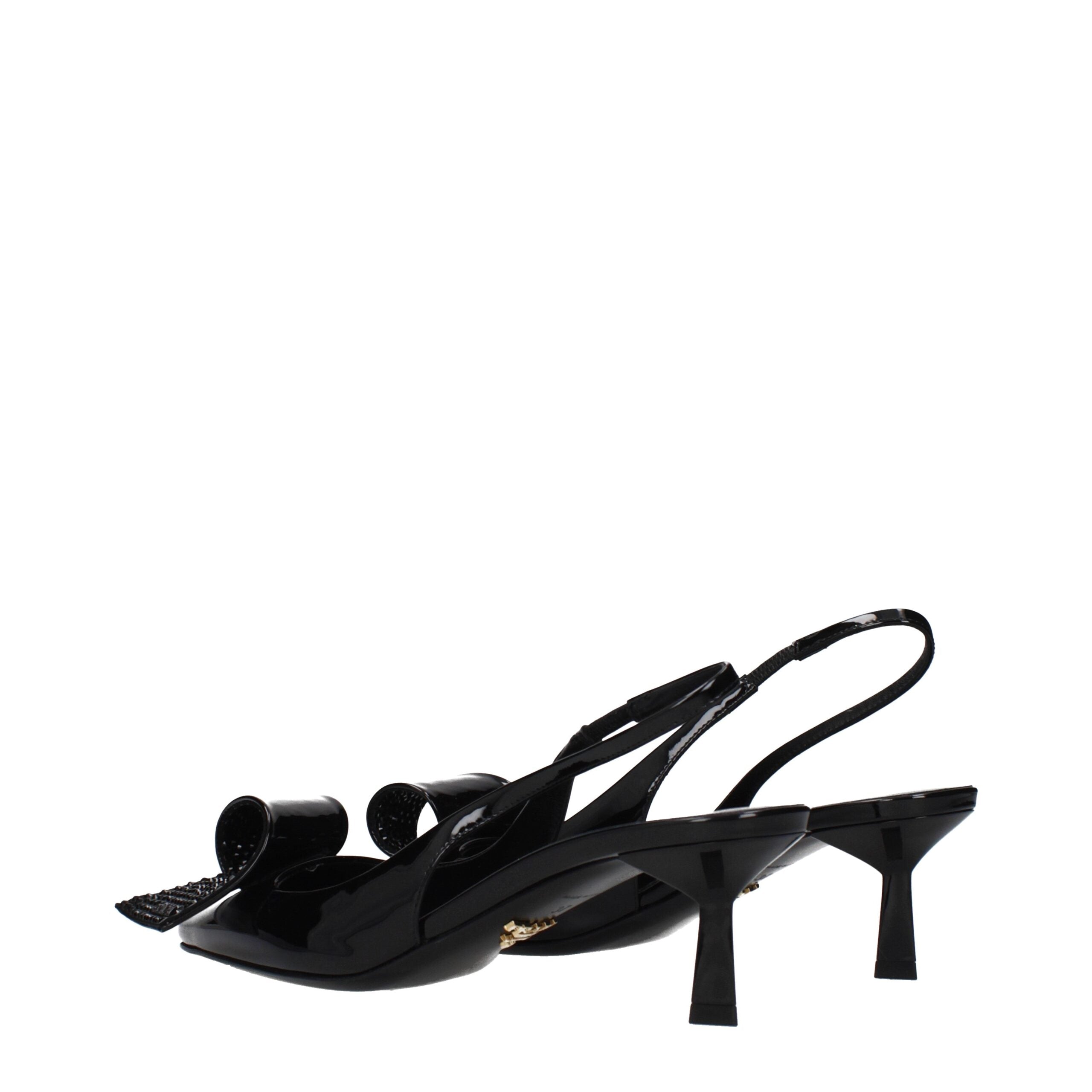 Prada Black Leather Stiletto Heel Sandals Prada