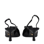 Prada Black Leather Stiletto Heel Sandals Prada