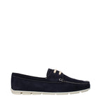 Prada Blue Leather Slip-On Loafers Prada