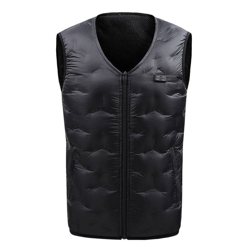 Down heating vest, USB intelligent constant temperature heating vest for men and women, warm jacket for winter charging and heating eprolo