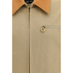 Versace Beige Cotton Full-Length Jacket Versace