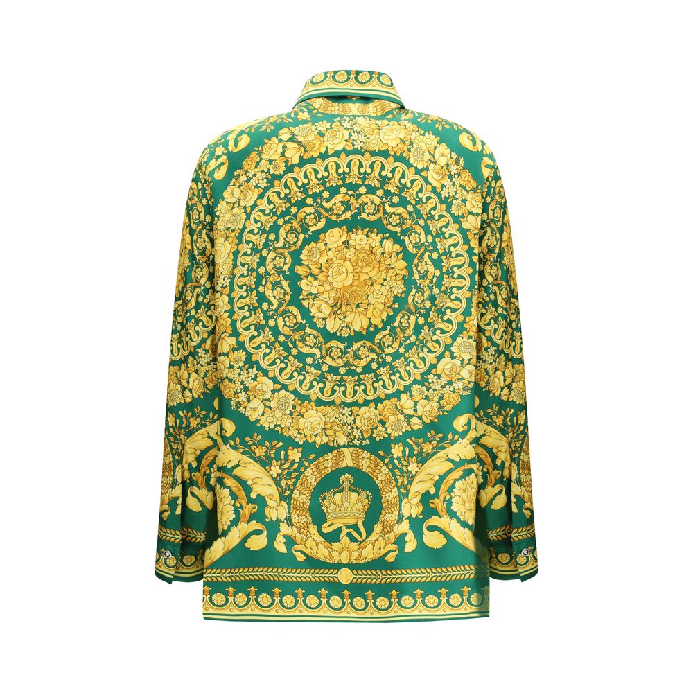 Versace Bicolor Silk Shirt Versace