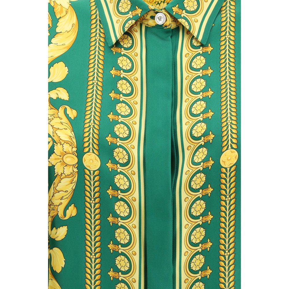 Versace Bicolor Silk Shirt Versace