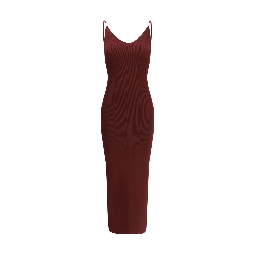Versace Bordeaux Viscose Casual Dress Versace