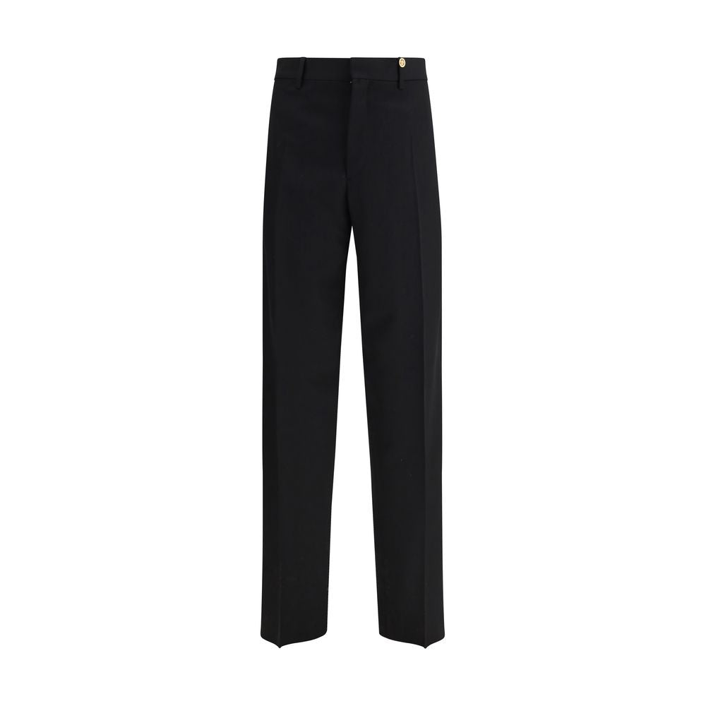 Versace Black Wool Oves Aries Dress Pants Versace