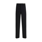 Versace Black Wool Oves Aries Dress Pants Versace