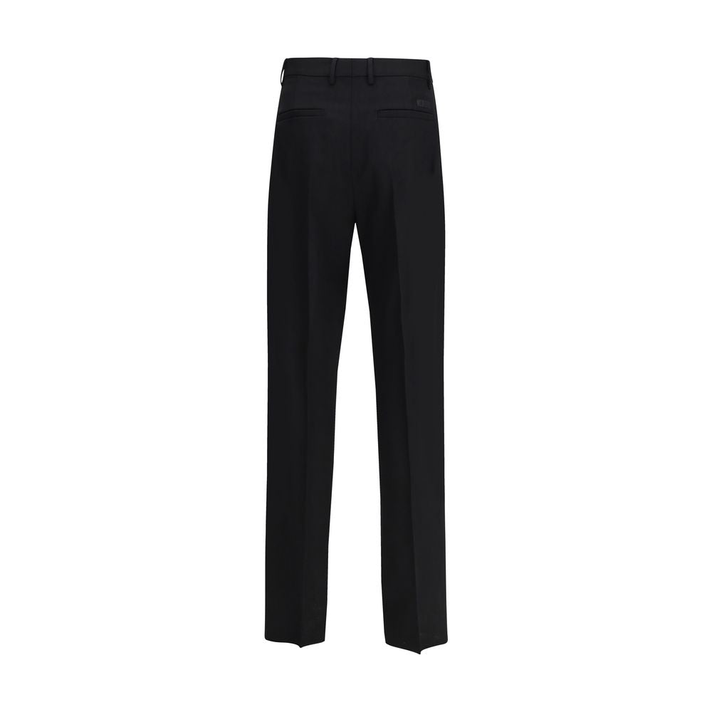 Versace Black Wool Oves Aries Dress Pants Versace
