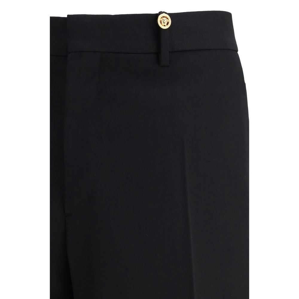 Versace Black Wool Oves Aries Dress Pants Versace