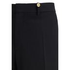 Versace Black Wool Oves Aries Dress Pants Versace