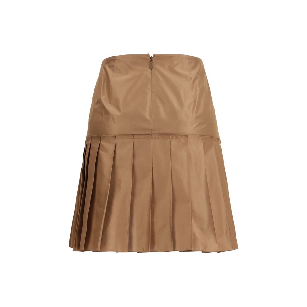 Fendi Brown Silk Mini Skirt Fendi