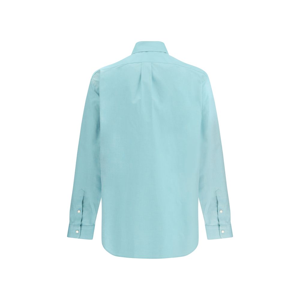 Fendi Blue Cotton Dress Shirt Fendi