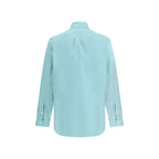 Fendi Blue Cotton Dress Shirt Fendi