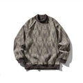 Dyeing Color-blocked Loose Long Sleeve Mock Neck Sweatshirt Men eprolo