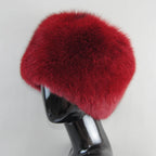 Fashion Real Fur Hats Winter Hats For Women Natural Fox Fur Beanies Real Fox Bomber Hat Fluffy Popular Russian Female Round Cap eprolo