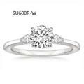 Fashion Luxury Three-Stone Diamond Ring 1 Carat Wedding Ring S925 Sterling Silver Plated 18K Gold Lab-Grown Diamond Ring for Women eprolo