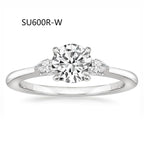 Fashion Luxury Three-Stone Diamond Ring 1 Carat Wedding Ring S925 Sterling Silver Plated 18K Gold Lab-Grown Diamond Ring for Women eprolo