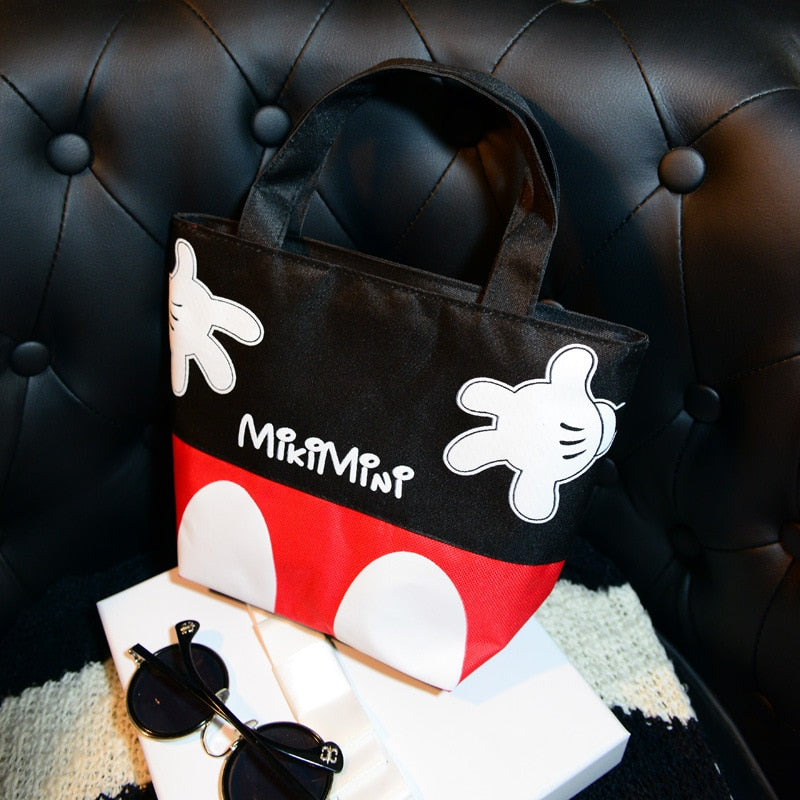Disney fashion handbags casual small bag mickey mouse portable canvas bag handcuffs bag lunch box bag eprolo