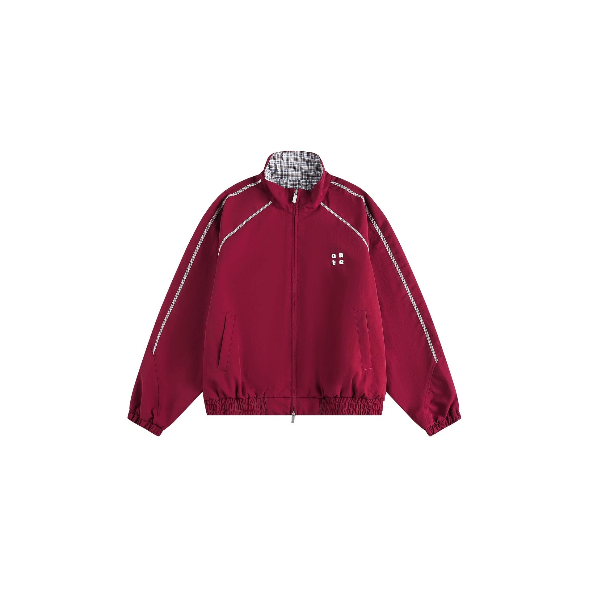 Style Sports Jacket with Reflective Stripes and Color Blocking for Men and Women, Red Couple's Outerwear eprolo