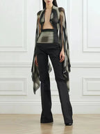 Contemporary Charm: Slim-Fit Y2K Top with Cutouts eprolo
