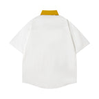Colorblock Cartoon Print Casual Short Sleeve Shirt for Men and Women Couples Loose Fit eprolo
