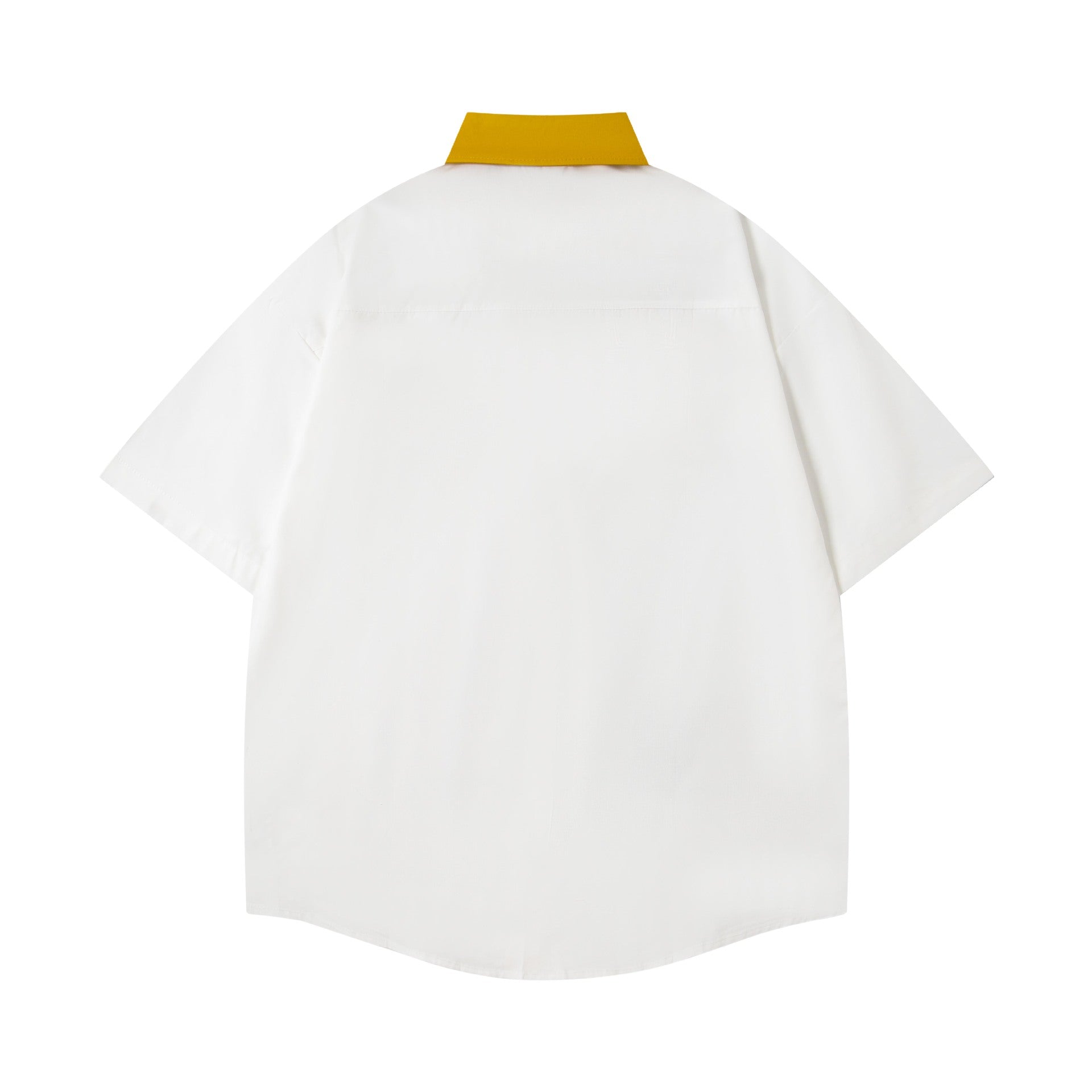 Colorblock Cartoon Print Casual Short Sleeve Shirt for Men and Women Couples Loose Fit eprolo