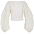 Spring Women Knitted Pullover Sweater Streetwear Boat Neck Long Sleeve Cropped Tops Fashion Red And White eprolo