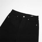 Streetwear Men's Denim Jeans, Distressed Hem Straight Leg  Brand Loose Fit Casual Pants eprolo