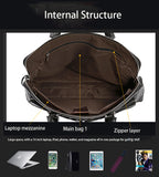 Crocodile Handbags for Men Genuine Leather Laptop Bag High Quality Leather A4 Business Shoulder Bags Male Large Briefcases eprolo