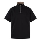 Short-Sleeve Polo Shirt Splicing Contrast Color Turn-Down Collar T-Shirt Men eprolo