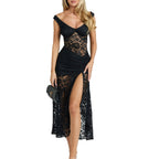 Sexy slim lace see through dress for women eprolo