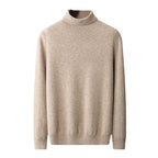 Men's high collar pullover sweater for autumn and winter, loose knit base sweater for men eprolo
