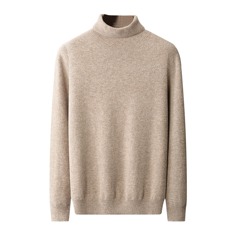 Men's high collar pullover sweater for autumn and winter, loose knit base sweater for men eprolo