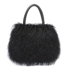 Real Mongolian Fur Bags Australian Beach Wool Fur Shoulder Bag Ladies Tibet Lamb Fur Wrist Bag Large Capacity eprolo