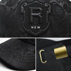 Spring and Summer New Hat Men's Tall Crown Cashew Embossed Baseball Cap Fashion Face-Looking Small Men Casual Peaked Cap eprolo
