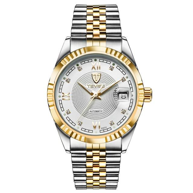 TEVISE Brand Luxury Men Automatic Watch Man Tourbillon Mechanical Watches Movement Gold Clock eprolo