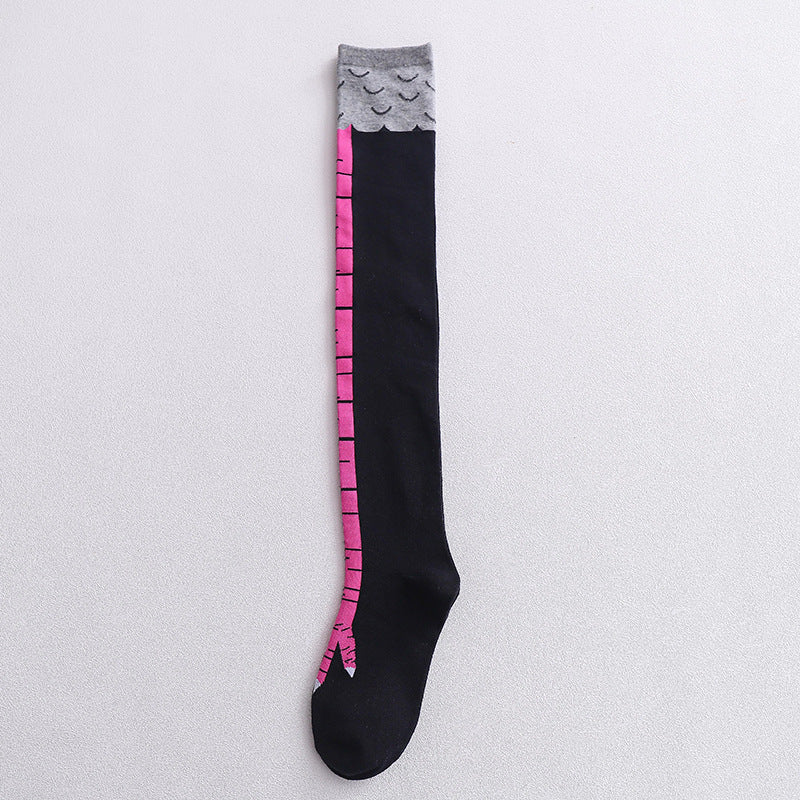 Chicken Claw Socks Women's Over Knee Socks Ostrich Pattern Knee Legs Chicken Feet Long Tube eprolo