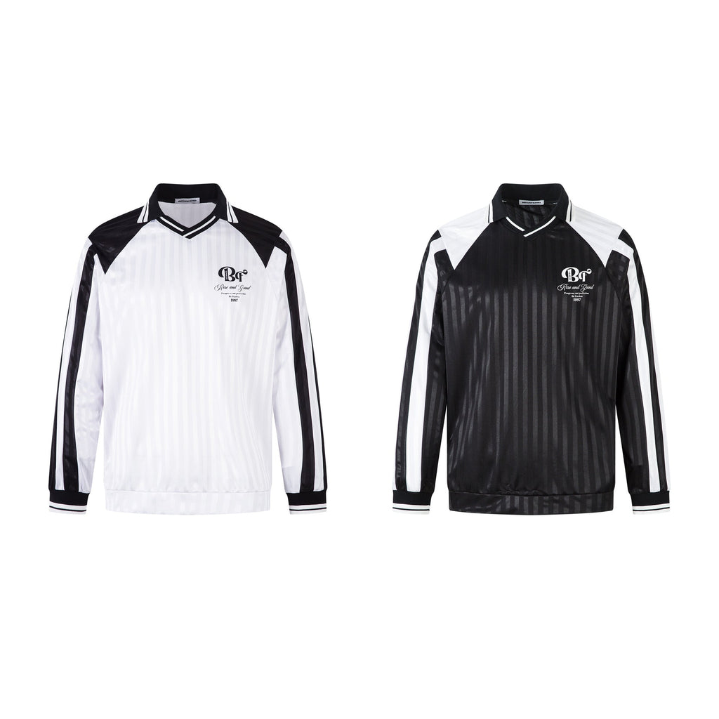 Loose striped T-shirt long sleeved sports shirt for men eprolo