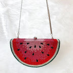 Watermelon Crystal Diamond Evening Bags Women Rhinestone Clutch Wallet Minaudiere Bag Bridal Wedding Bridal Handbag Purse eprolo