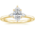 Fashion Luxury Three-Stone Diamond Ring 1 Carat Wedding Ring S925 Sterling Silver Plated 18K Gold Lab-Grown Diamond Ring for Women eprolo