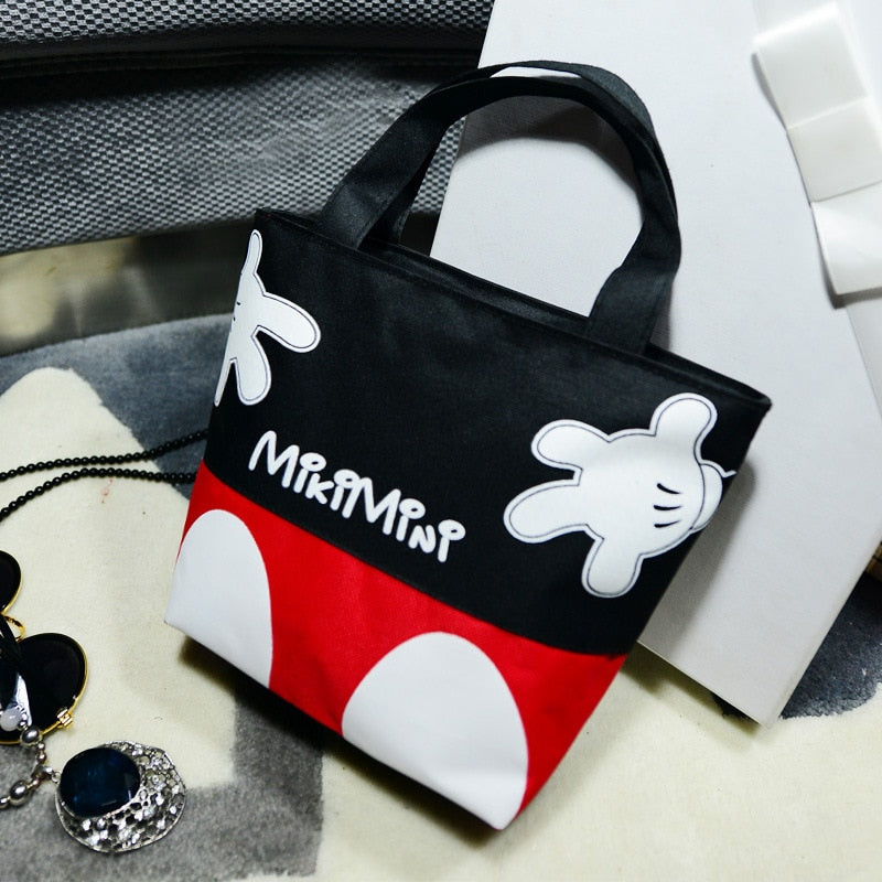 Disney fashion handbags casual small bag mickey mouse portable canvas bag handcuffs bag lunch box bag eprolo