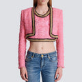 Veloria new fashion Autumn and Winter heavy industry chain decoration short coarse woolen jacket eprolo