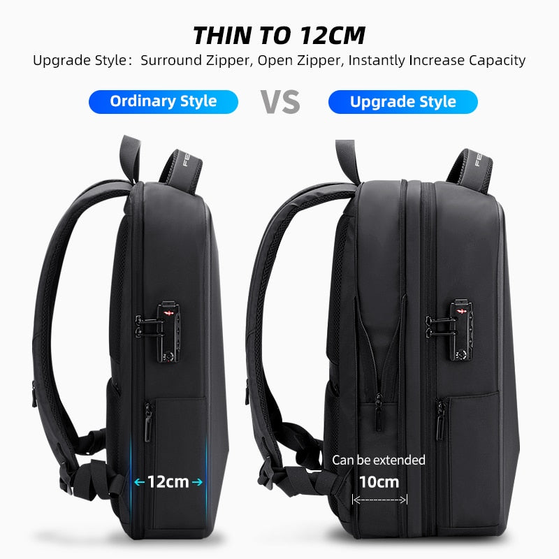 Fenruien Brand Laptop Backpack Anti-theft Waterproof School Backpacks USB Charging Men Business Travel Bag Backpack New Design eprolo
