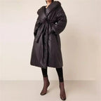 Women's coat with large collar and cotton coat eprolo