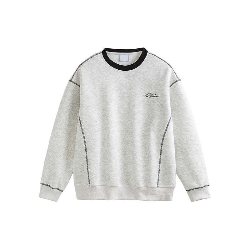 Red Sweatshirt with Embroidered Design for Men eprolo