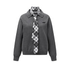 Knitted Sweater with Tie for Women Loose Casual Long Sleeve Collar Sweater eprolo