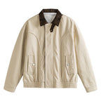 Jacket with Snake Skin Pattern and Notched Collar for Men Clean Fit Casual Outerwear eprolo