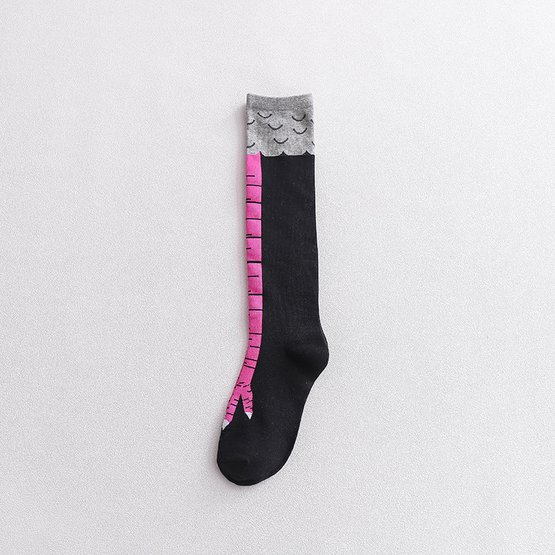 Chicken Claw Socks Women's Over Knee Socks Ostrich Pattern Knee Legs Chicken Feet Long Tube eprolo