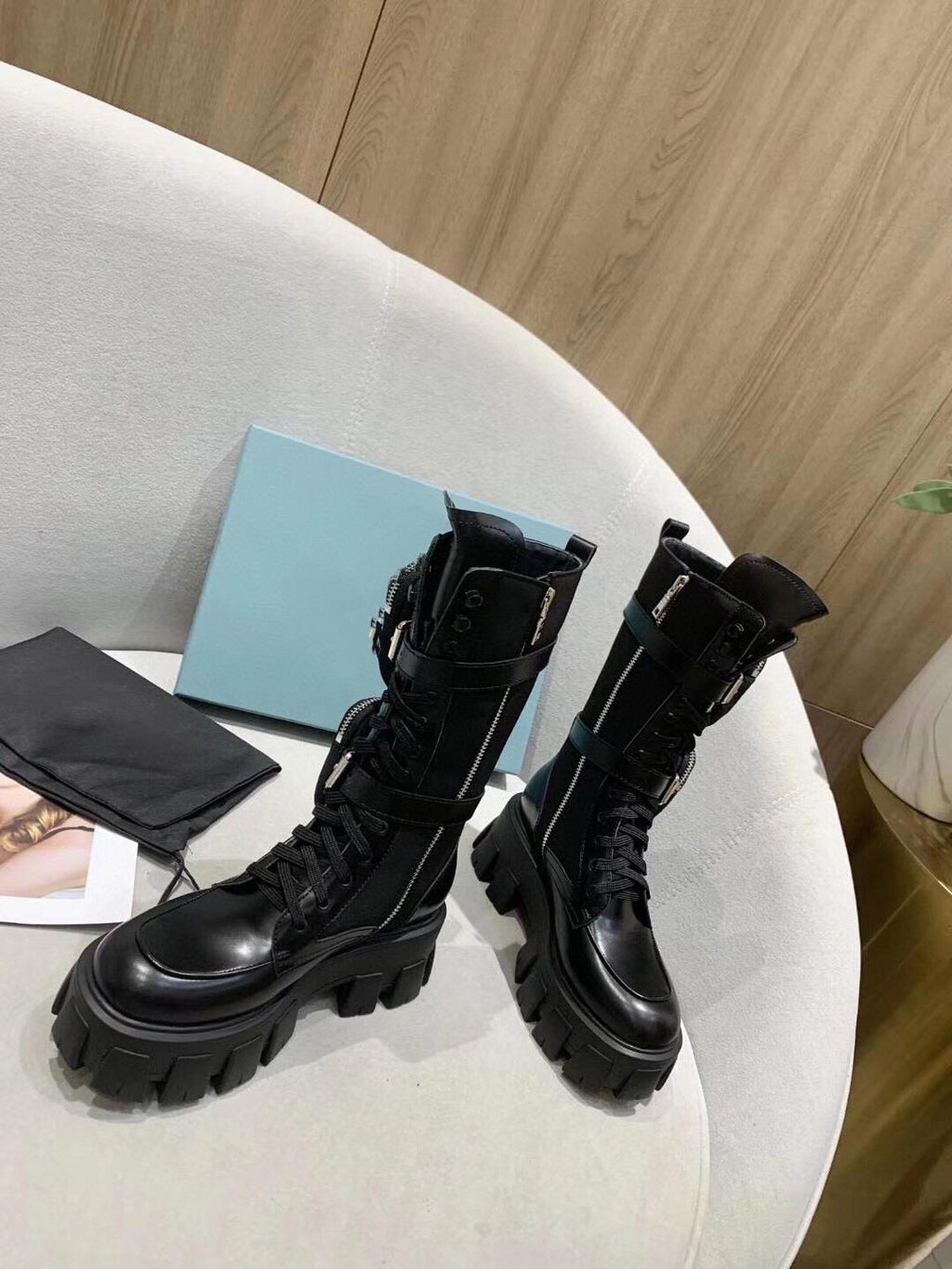 Mid Martin Boots Women's New Leather Platform Boots Bag Tactical Boots Knight Boots eprolo