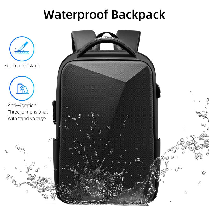 Fenruien Brand Laptop Backpack Anti-theft Waterproof School Backpacks USB Charging Men Business Travel Bag Backpack New Design eprolo
